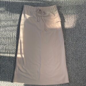 Cream Maxi Cargo Pocket Women's Skirt